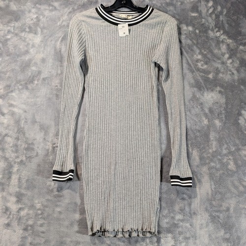 Bodycon ribbed knit mini dress - ribbed,